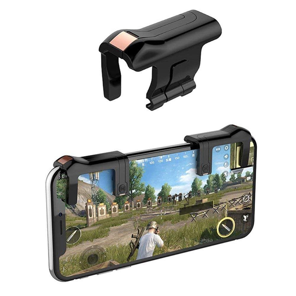 PUBG Mobile Game Controller, ELM Game Joystick Smart Phone Tablet Gaming Trigger [Upgrade Version] for Pubg/Fortnite/Rules of Survival, Cell Phone Gaming Joysticks for Android Ios(1 Pair)-Black  ELM Game   