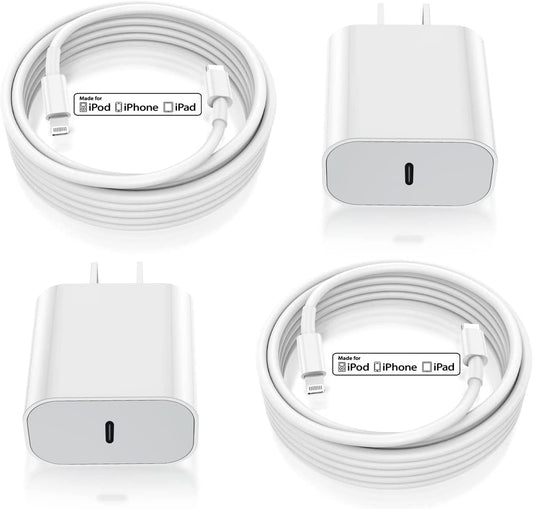 (2Pack) Charger Fast Charging with 6Ft Cable,Apple Mfi Certified Charger with USB C to Lightning Cable,Type C Fast Wall Plug with Cord for Iphone 14/13/12/11/Plus/Mini/Pro/Pro Max  Essri   