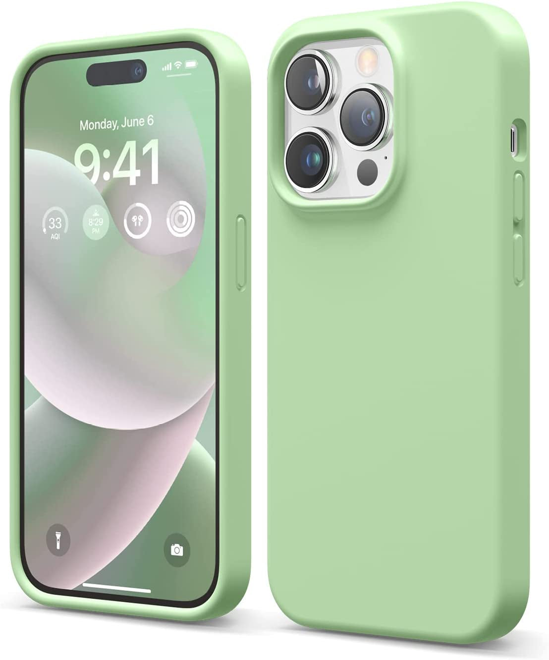 Elago Compatible with Iphone 14 Pro Case, Liquid Silicone Case, Full Body Protective Cover, Shockproof, Slim Phone Case, Anti-Scratch Soft Microfiber Lining, 6.1 Inch (Burgundy)  elago Pastel Green  