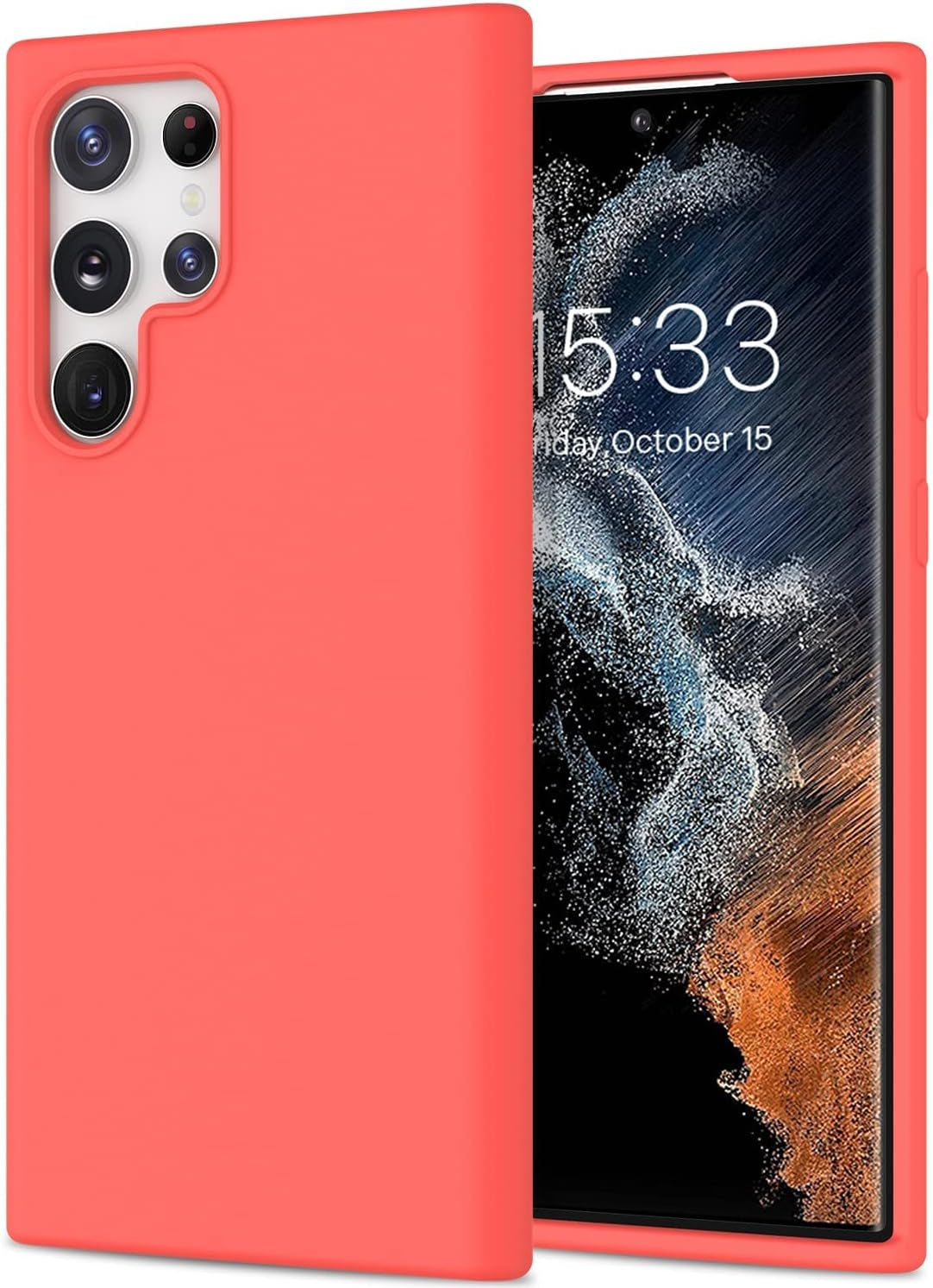 DEENAKIN for Samsung Galaxy S22 Ultra Case Silicone,Silky Smooth Flexible Gel Rubber Bumper Cover with Soft Microfiber Lining Slim Fit Protective Phone Case for Samsung Galaxy S22 Ultra Bright Yellow  DEENAKIN Nice Pink Samsung Galaxy S22 Ultra 