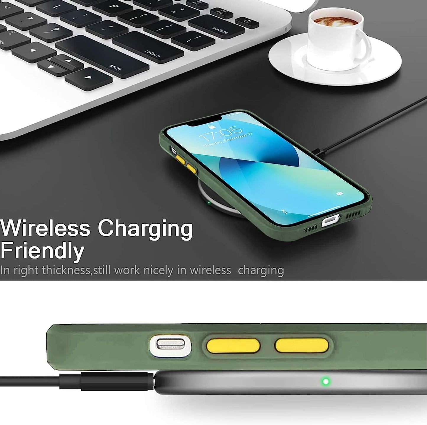 Jancyu Compatible with Oneplus 9 Pro Case Clear, Silicone Oneplus 9 Pro Phone Case Slim Shockproof Four Corner Airbags Drop Slip Protection Cover (Army Green)  Jancyu   