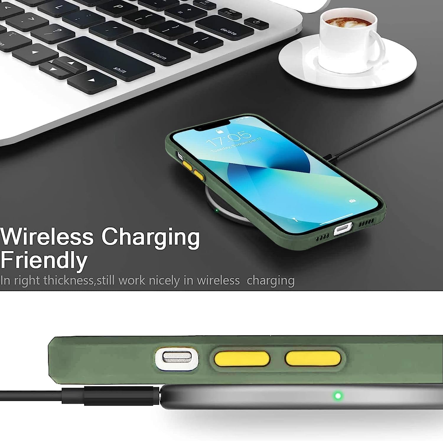 Jancyu Compatible with Oneplus 9 Pro Case Clear, Silicone Oneplus 9 Pro Phone Case Slim Shockproof Four Corner Airbags Drop Slip Protection Cover (Army Green)  Jancyu   