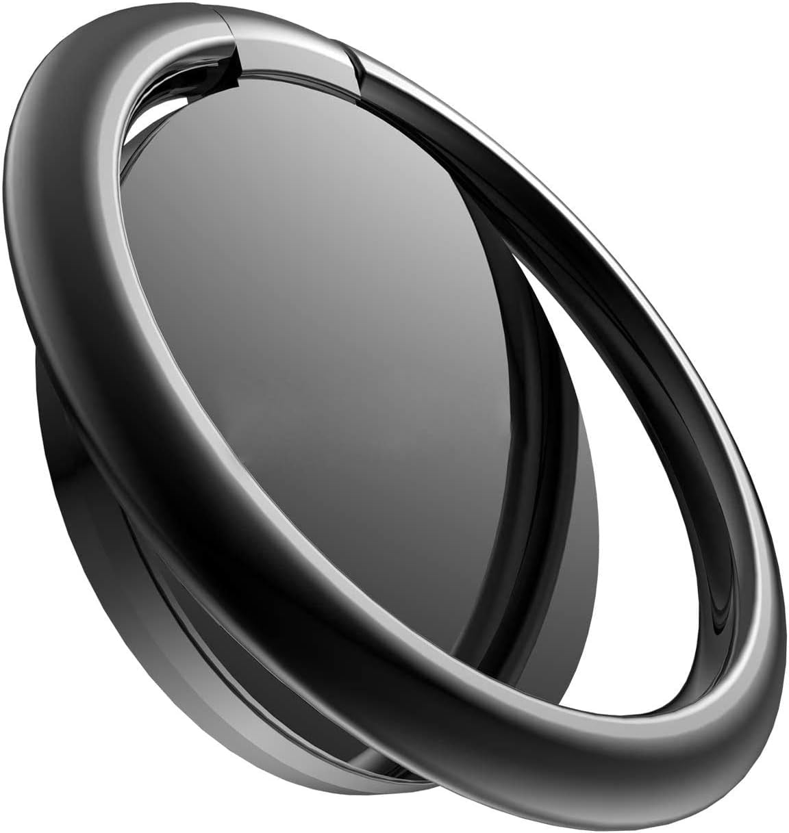 Pokanic Cell Phone Metal Ring Holder Finger Grip Stability Kickstand 360° Rotation Adjustable Collapsible Compatible with Apple Iphone, Samsung Galaxy, LG (Gold)  Pokanic Black  