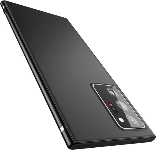 For Galaxy Note 20 Ultra Case Black Silicone Slim Fit Flexible Gel Rubber Phone Case Cover for Samsung Note 20 Ultra 5G (Matte Black)  DONGDEAR   