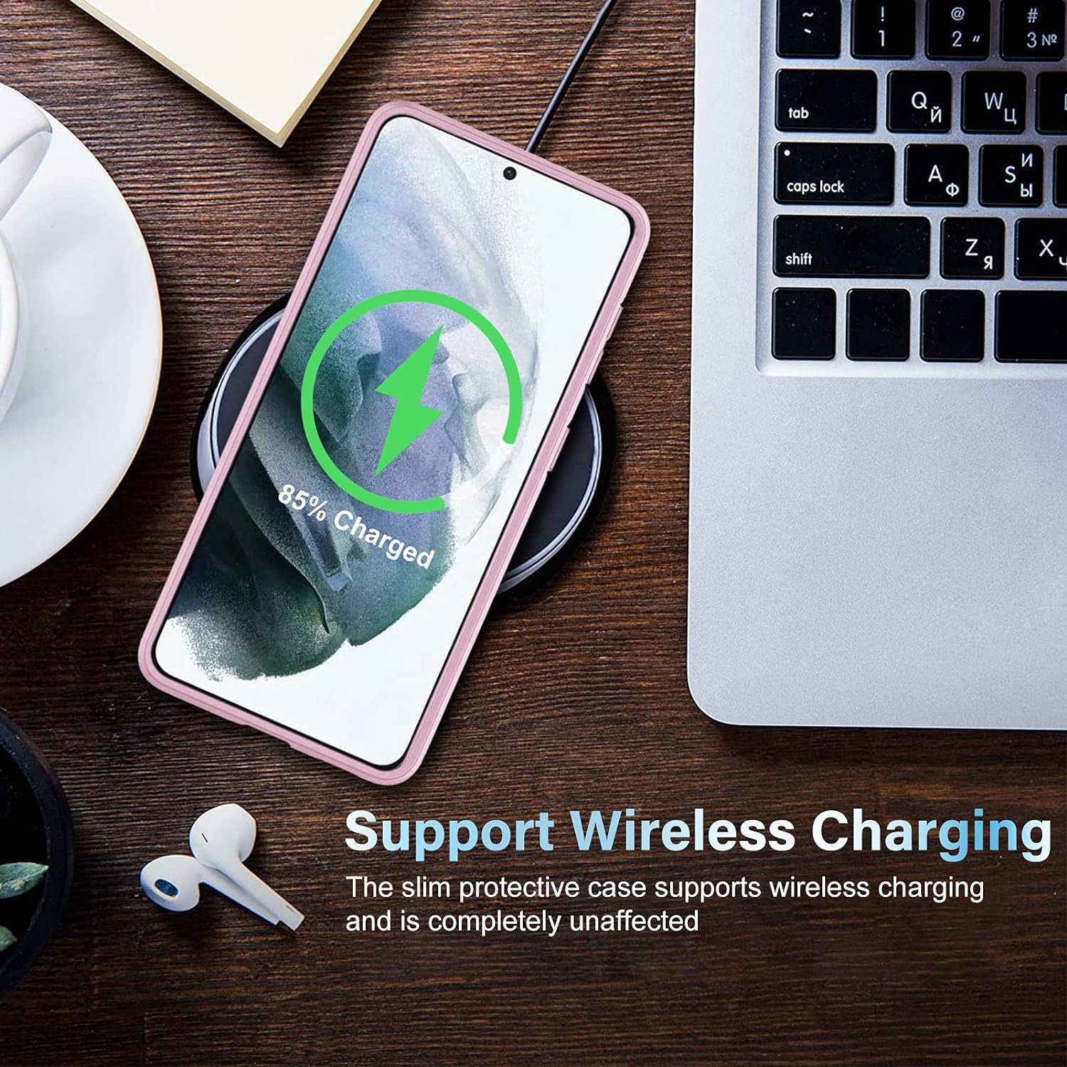 Ultra Thin Case for Samsung Galaxy S21 5G, New Premium Material Slim Phone Case [Silky Touch & Anti-Fingerprint] Matte Texture Hard Plastic Back Cover with Camera Protection for Samsung S21 5G (Pink)  Gxmeuie   