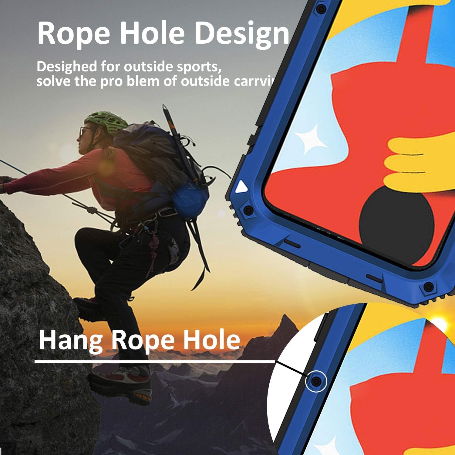 Simicoo Google Pixel 4A 5G Bumper Silicone Case Military Shockproof Heavy Duty Rugged Case Built-In Screen Protector Stand Cover for Google Pixel 4A 5G (Blue, Pixel 4A 5G)  Simicoo   