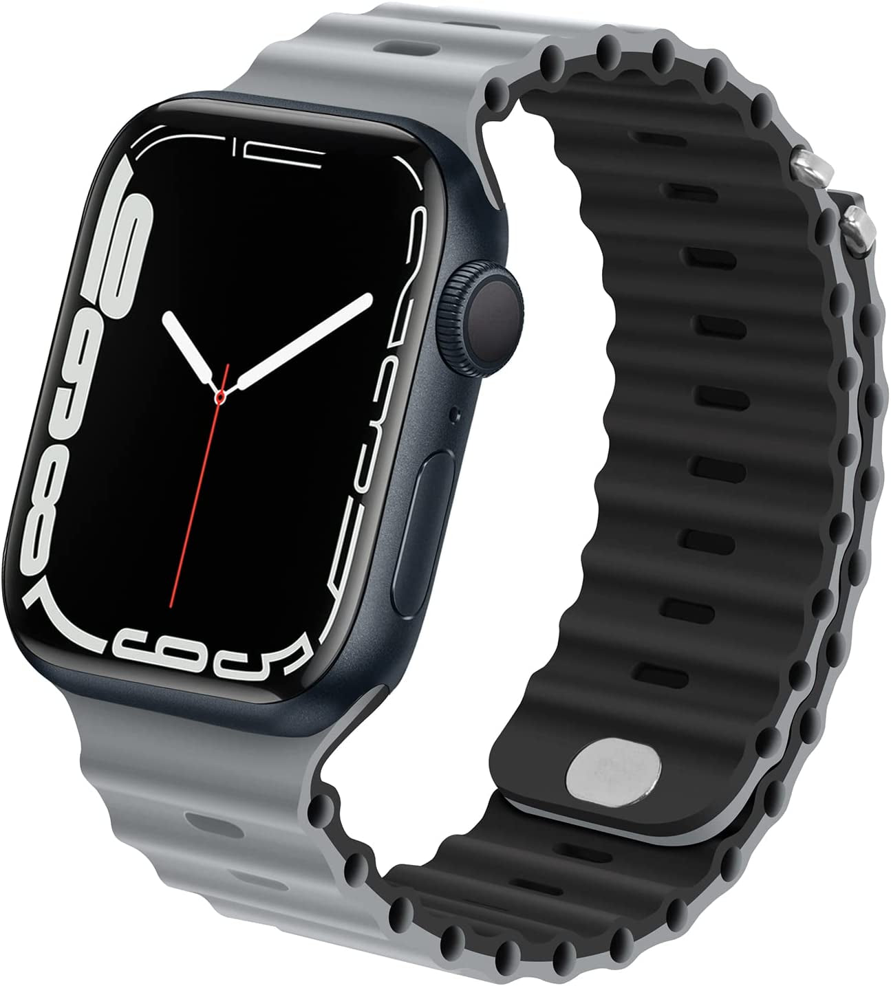 Anlinser Bands Compatible with Apple Watch Band 49Mm 45Mm 44Mm 42Mm 41Mm 40Mm 38Mm, Adjustable Sport Loop Designed for Apple Watch Ultra SE Series 8 7 6 5 4 3 2 (49Mm/45Mm/44Mm/42Mm, Gray Green/Khaki)  Anlinser Gray/Black 41mm/40mm/38mm 