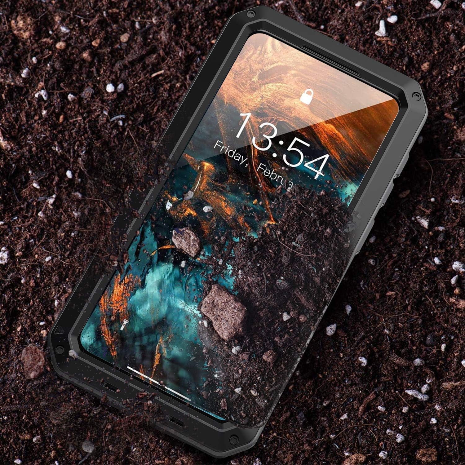 Galaxy S21 Case,Marrkey Full Body Protective Cover Heavy Duty Shockproof [Tough Armour] Aluminum Alloy Metal Case with Silicone Built-In Screen Protector for Samsung Galaxy S21 5G 6.2" - Black  Marrkey   