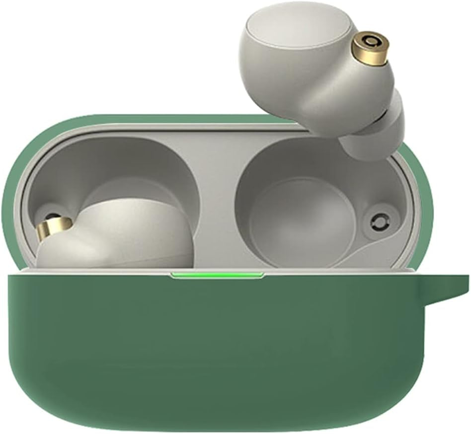 Acadeny Compatible for Sony WF-1000XM4 Headphone Case, [Supports Wireless Charging] [Shockproof Protective Case] Silicone Headphone Case (Blue-Green)  Acadeny   