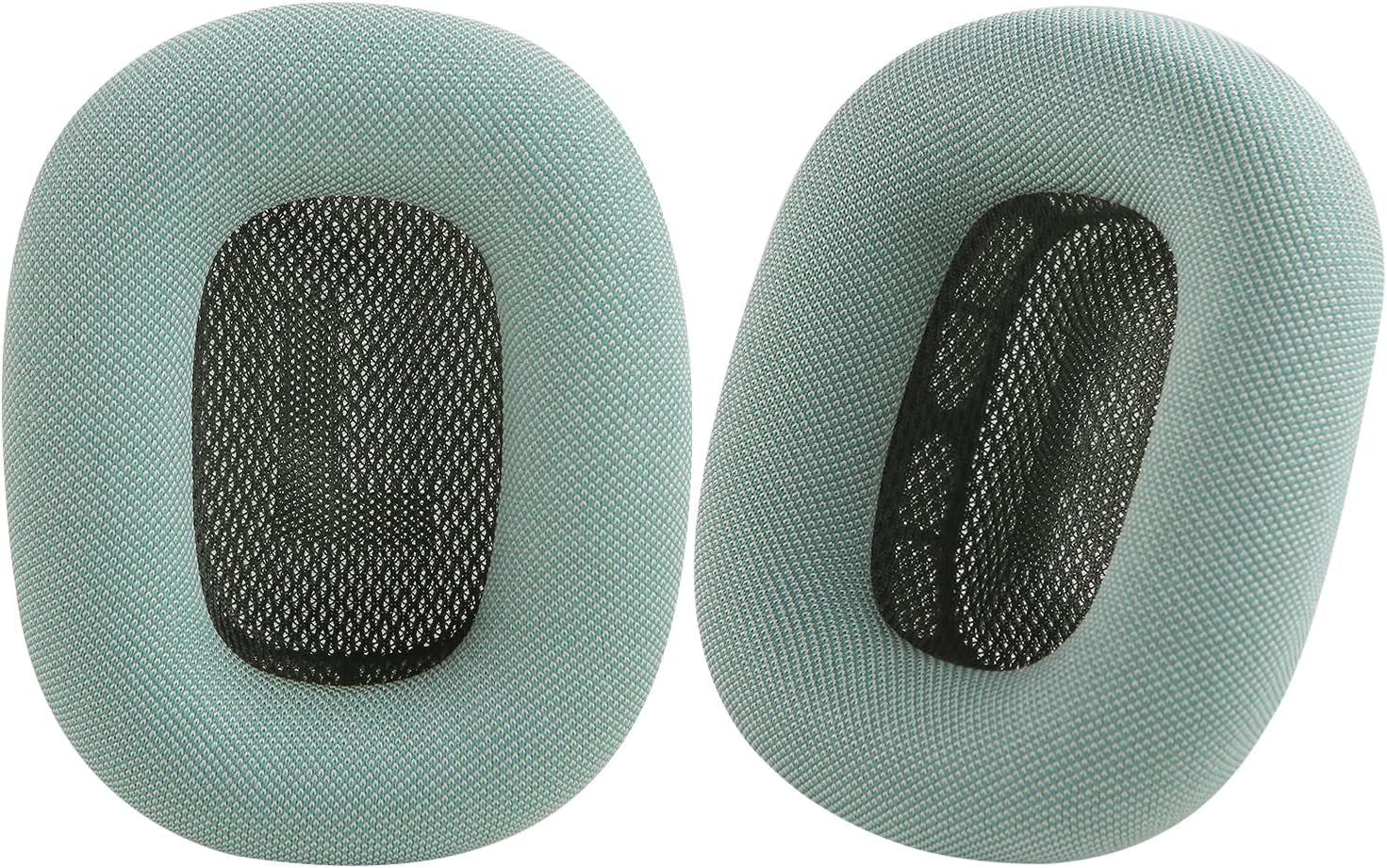 Earpads for Apple Airpods Max Earpad Replacement Sweat Proof Ear Cushions Airpods Max Ear Pad Earcups with Protein Leather, Memory Foam and Magnet Blue  Earrock Green Mesh Fabric 