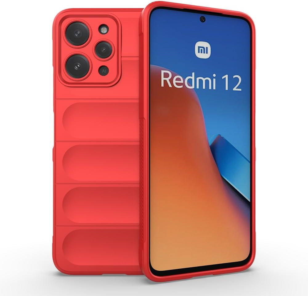 Elubugod Compatible with Xiaomi Redmi Note 12S 4G Case Cover,Tpu Mobile Phone Soft Compatible with Xiaomi Redmi Note 12S 4G 2303CRA44A Case Cover Black  Elubugod Red Compatible With Xiaomi Redmi 12 4G 