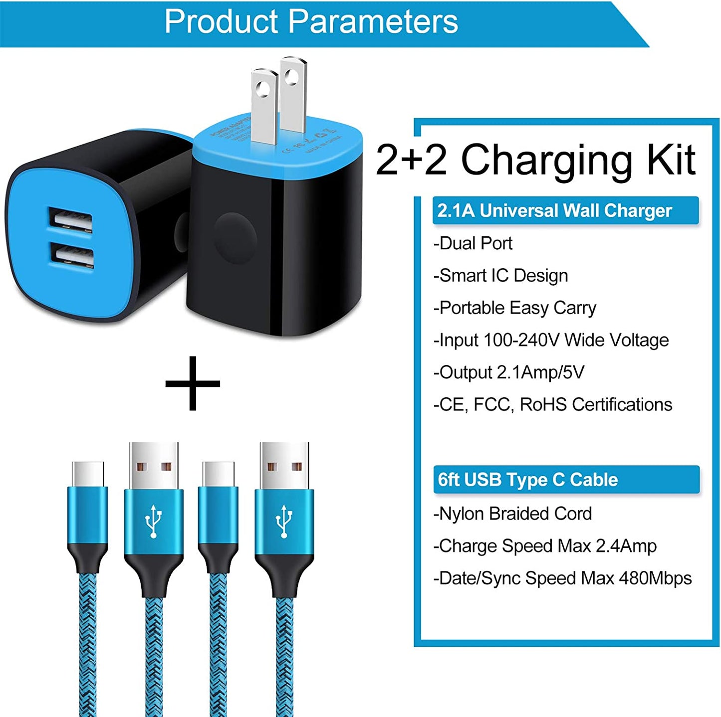 USB Wall Charger Fast Charging for Samsung Galaxy S23/S22/S21+/S20 Fe/S10E/S9/S8,Note 20 Ultra,A14/A50/A20/A21/A51/A71/A10E/A11/A13/A23/A53,Moto G Power/G Stylus/G Fast,Phone Charger Head,Type C Cable  Shenzhen Putuo Technology Co.,Ltd   
