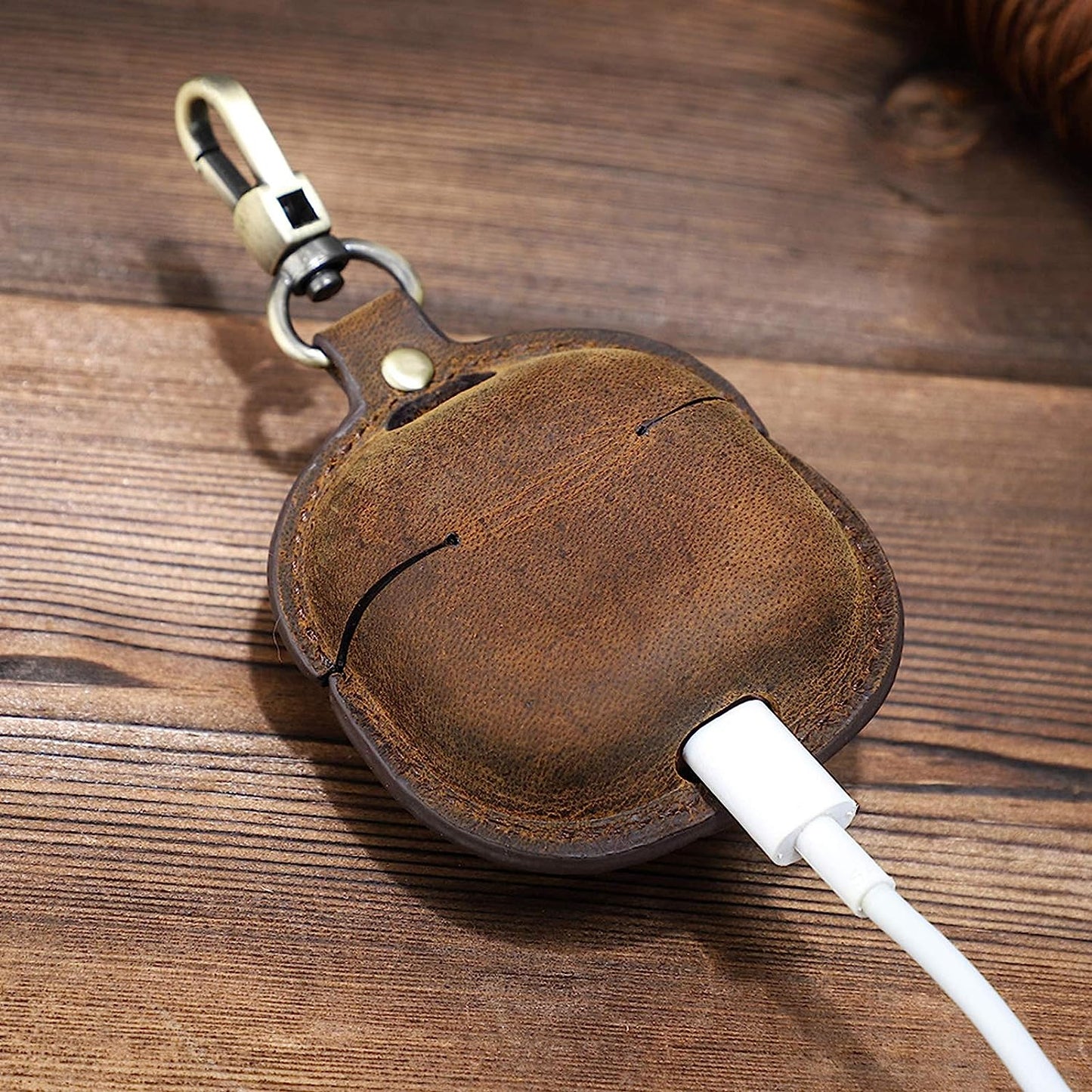 Kryfa Leather Case Compatible with Samsung Galaxy Buds 2 / Galaxy Buds Pro 2021, Galaxy Buds Live Protective Case with Keychain, Galaxy Earbuds Case Cover (Coffee)  ilmobile   