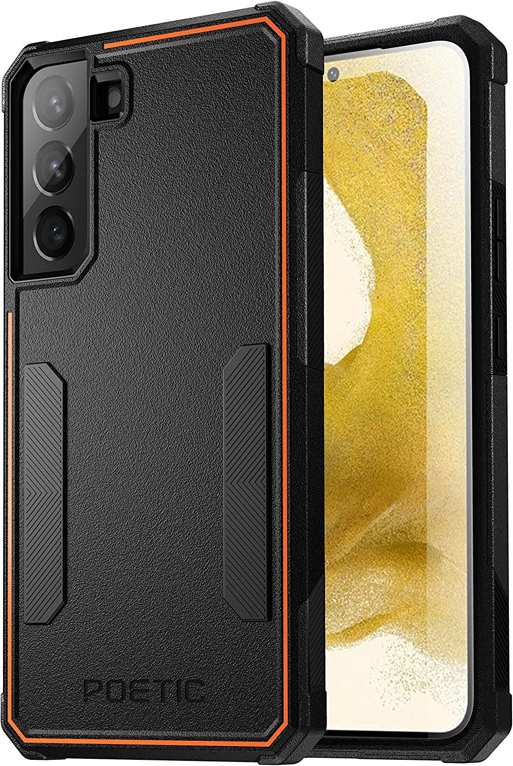 Poetic Neon Series Case Designed for Samsung Galaxy S22 5G 6.1 Inch, Dual Layer Heavy Duty Tough Rugged Lightweight Slim Shockproof Protective Case 2022 Cover for Galaxy S22 5G, Navy Blue  Poetic Black  