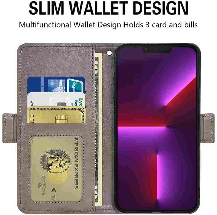 DIIGON Phone Cover Wallet Folio Case for LG V30, Premium PU Leather Slim Fit Cover for LG V30, 1 Photo Frame Slot, Comfortably, Gray  DIIGON   