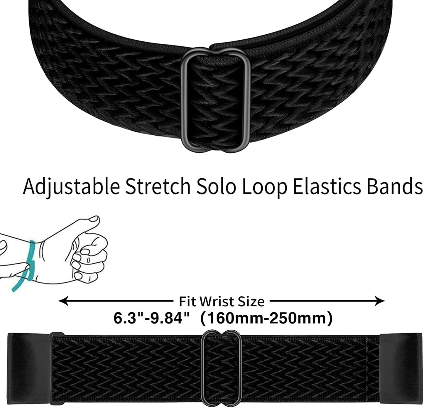 Abanen Elastic Watch Bands for Fenix 7 / Fenix 6 / Fenix 5 / Epix 2, 22Mm Quick Easy Fit Soft Stretchy Nylon Wristband Strap for Garmin Instinct,Fenix 6 Pro/Sapphire, Fenix 5 Plus, Quatix 6/5  Abanen   
