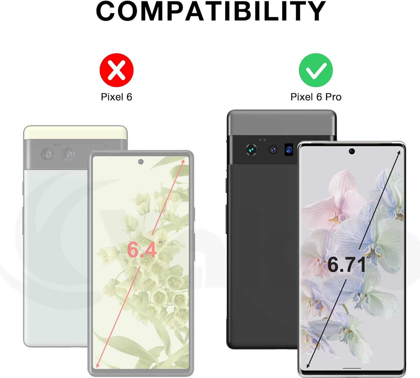 Vakoo Google Pixel 6 Pro Case (6.71-Inch), Soft TPU Series Anti-Fingerprint Anti-Scratch Protective Phone Case for Google Pixel 6 Pro (6.71 Inches, 2021) - Matte Black  Vakoo   