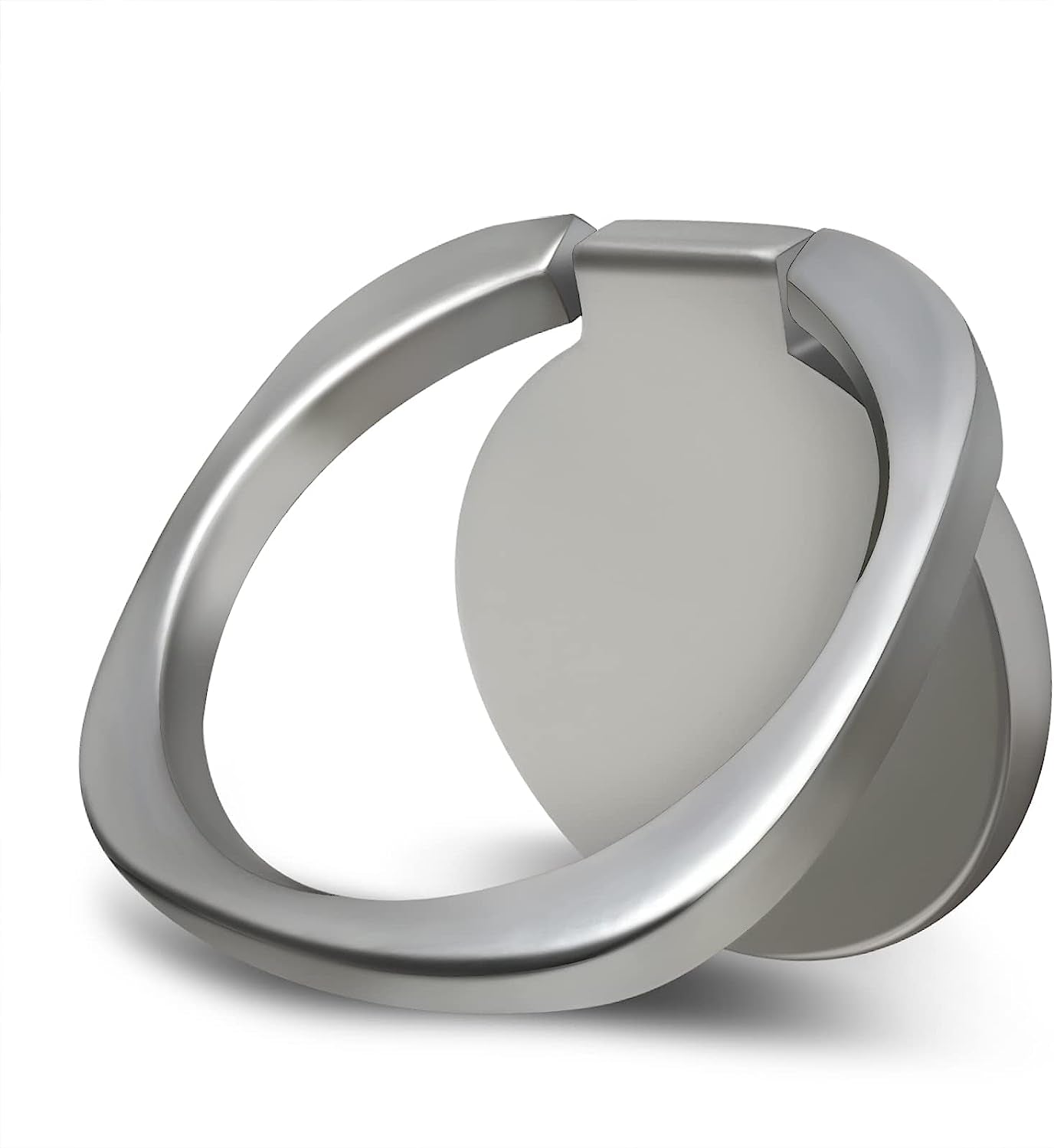 Naiadiy Zinc Alloy Cell Phone Ring Holder Finger Ring Stand, 360 Degree Rotation Kickstand Grip Holder (Square/Gold)  Naiadiy Square/Silver  