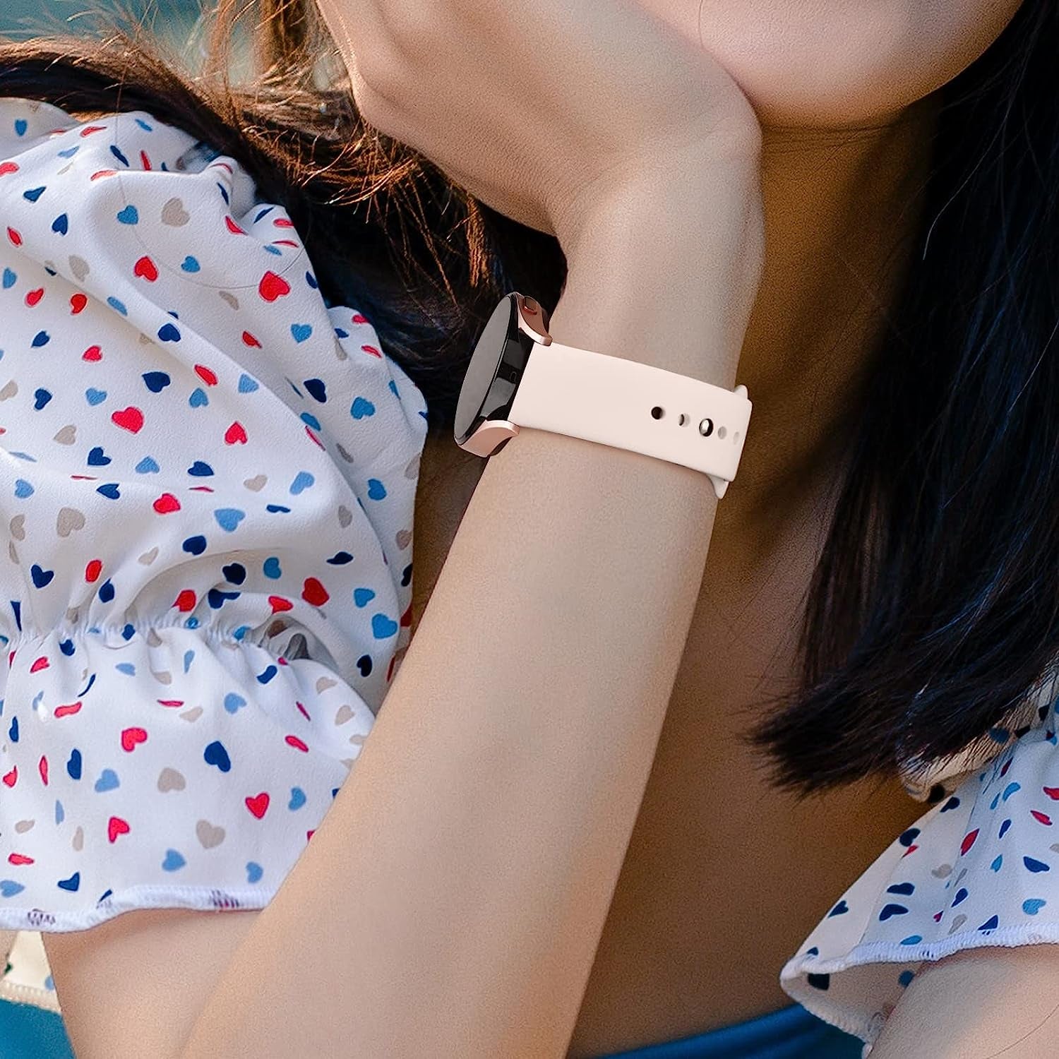 4 PACK Bands for Garmin Venu / Venu Sq / Vivoactive 3 Watch Band, 20Mm Adjustable Soft Silicone Sport Replacement Wristband Strap for Garmin Venu Sq, Vivoactive 3 Music, Forerunner 645 / 245 Music, Samsung Galaxy Watch 4  Wanme   