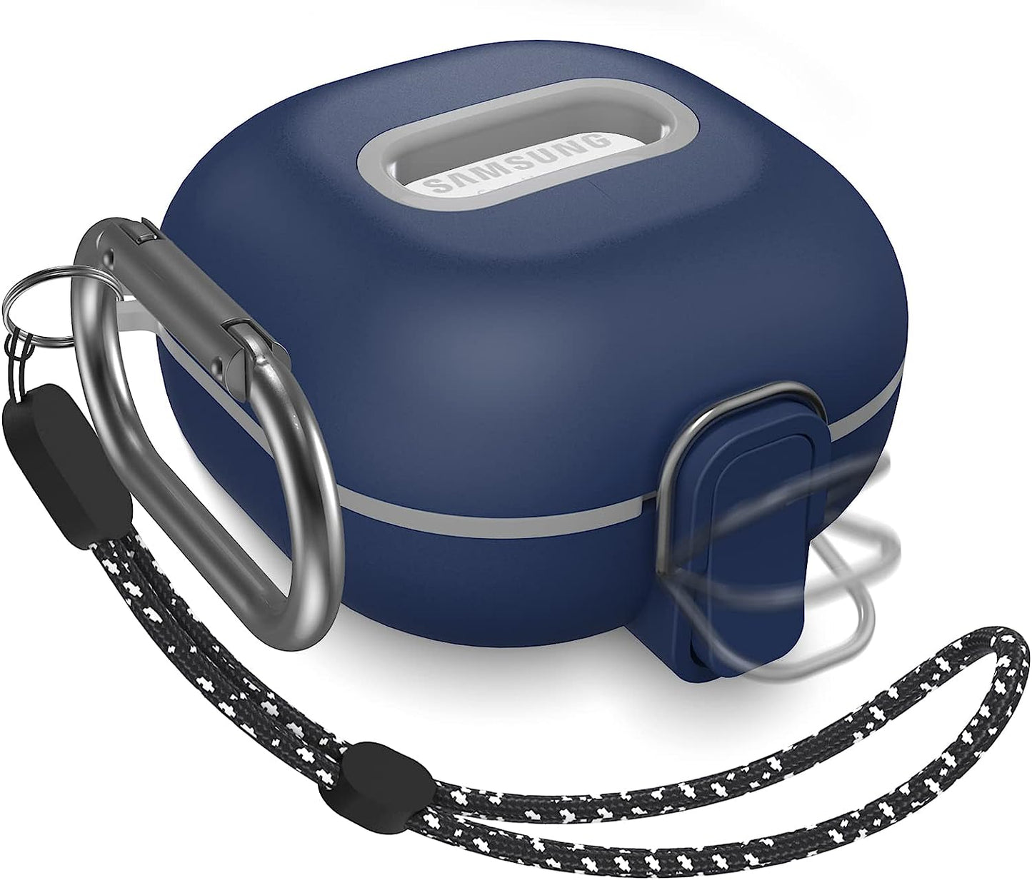 [Upgrade Lock] Case for Galaxy Buds 2 Pro/Galaxy Buds Pro/Galaxy Buds 2 Case/Galaxy Buds Live, Armor Cover Case Compatible with Samsung Earbuds Shockproof Protective with Lanyard Keychain (Purple)  AIBEAMER Blue  