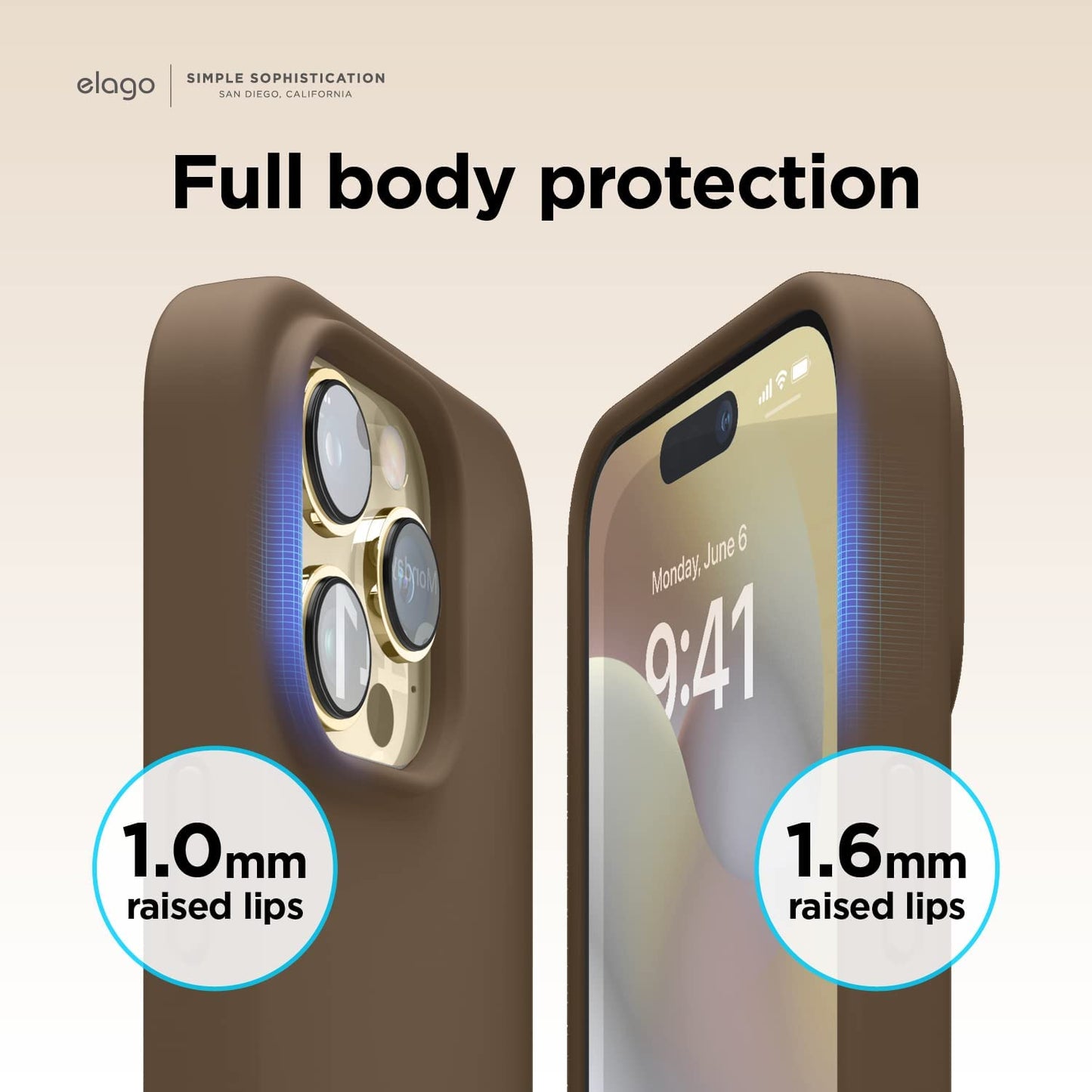 Elago Compatible with Iphone 14 Pro Case, Liquid Silicone Case, Full Body Protective Cover, Shockproof, Slim Phone Case, Anti-Scratch Soft Microfiber Lining, 6.1 Inch (Brown)  elago   