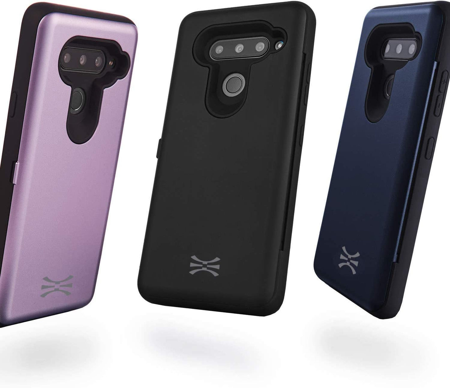 TORU CX PRO Case for LG V40 Thinq, with Card Holder | Slim Protective Cover with Hidden Credit Cards Wallet Flip Slot Compartment Kickstand | Include Mirror, Strap, USB Adapter - Purple  iMODE   