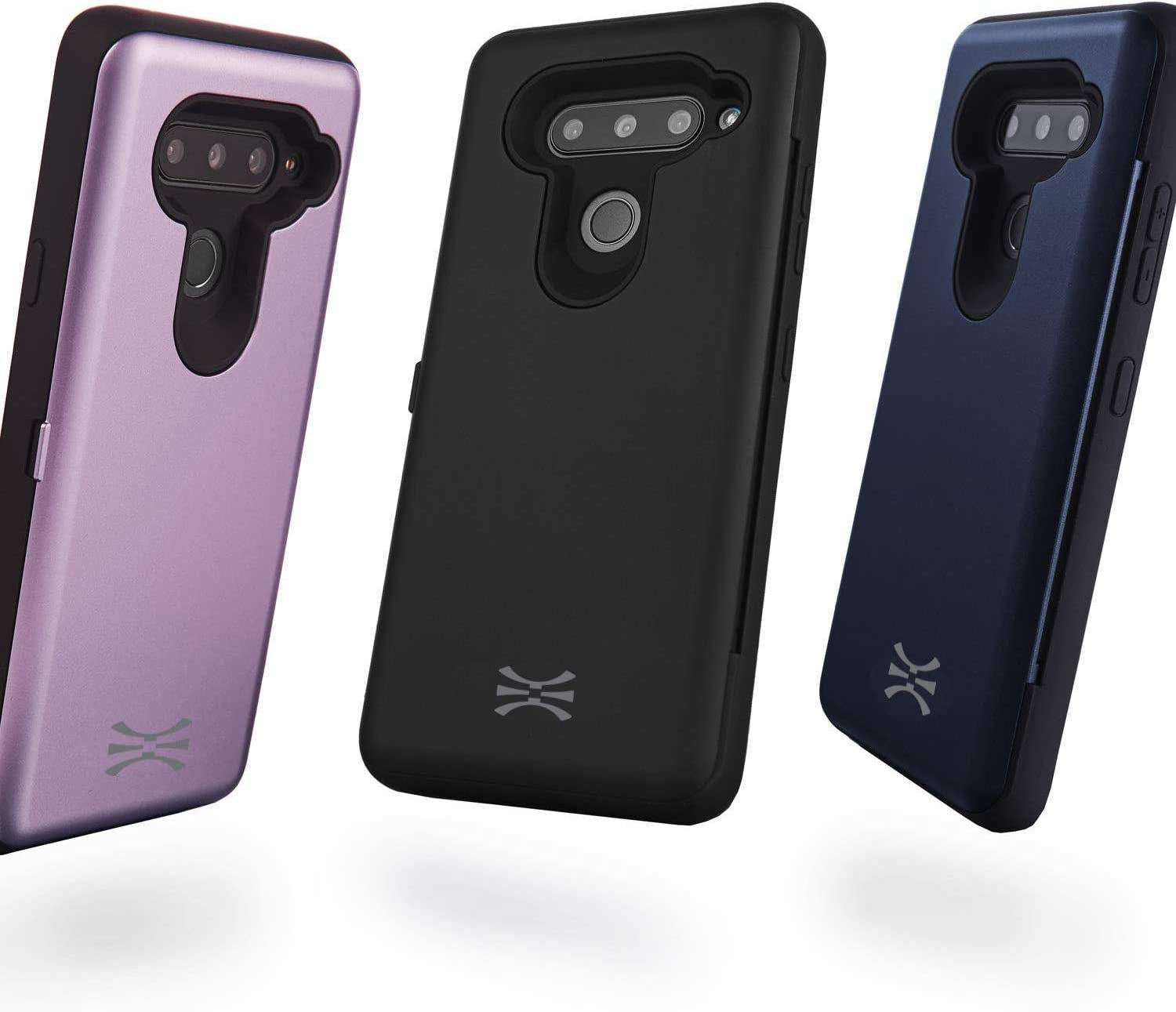 TORU CX PRO Case for LG V40 Thinq, with Card Holder | Slim Protective Cover with Hidden Credit Cards Wallet Flip Slot Compartment Kickstand | Include Mirror, Strap, USB Adapter - Purple  iMODE   