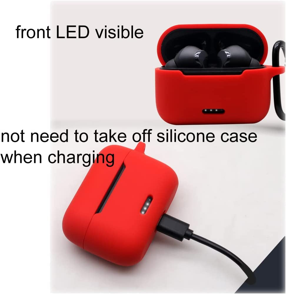 Claiol Silicone Case for TOZO NC2, Premium Shockproof Protective TOZO NC2 Case Cover with Keychain. (Black)  CLAIOL   