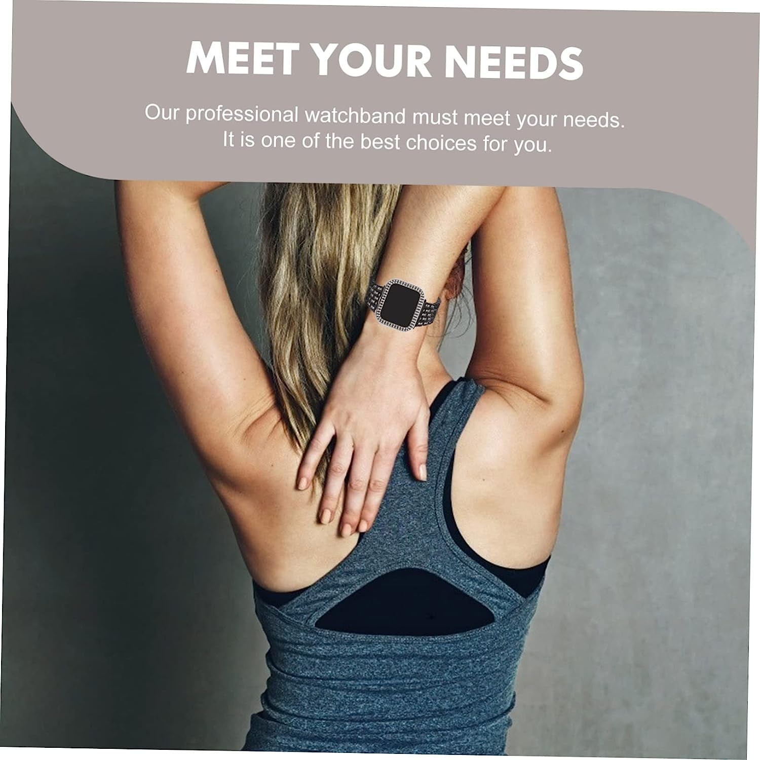 Mikikit Aplple Watch Bands 4 Sets Anti- Decorative Watch Case Band Watchband Anti-Slip Anti-Skid Portable Belt Rhinestone Metal of Replacement Replaceable Strap Slip  Mikikit   