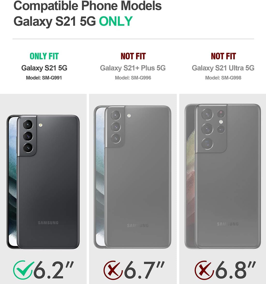 Poetic Spartan Case for Samsung Galaxy S21 5G 6.2 Inch, Built-In Screen Protector Work with Fingerprint ID, Full Body Rugged Shockproof Protective Cover Case with Kickstand, Metallic Gun Metal  Poetic   