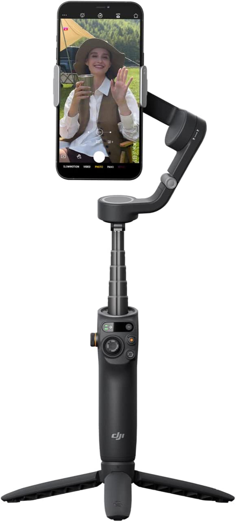 DJI Osmo Mobile 6 Smartphone Gimbal Stabilizer, 3-Axis Phone Gimbal, Built-In Extension Rod, Portable and Foldable, Android and Iphone Gimbal with Shotguides, Vlogging Stabilizer, Youtube Tiktok Video  DJI   