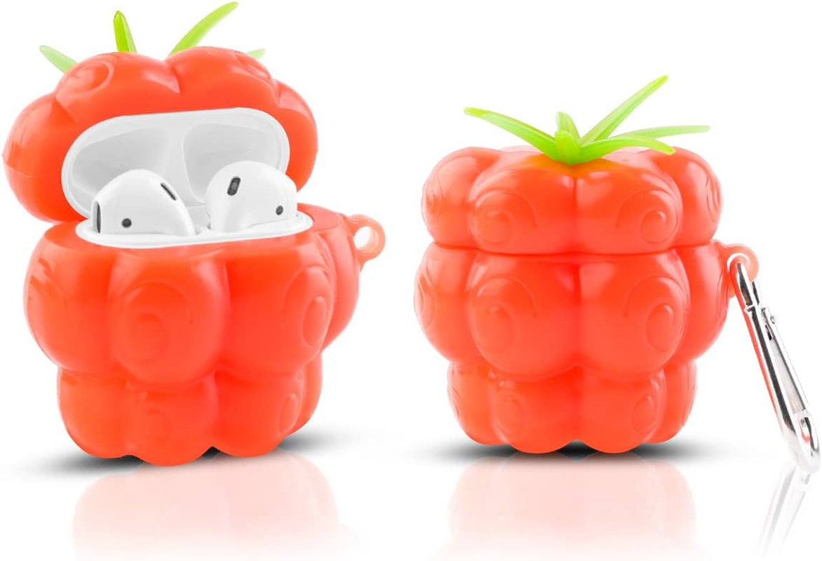 Suublg Cute Case for Airpods 2Nd/1St Generation 2019/2016, 3D Chocolate Snack Drink Skin Design Silicone Case Protective Shockproof Covers with Keychain for Airpods Earbuds  Suublg PepperFruit  