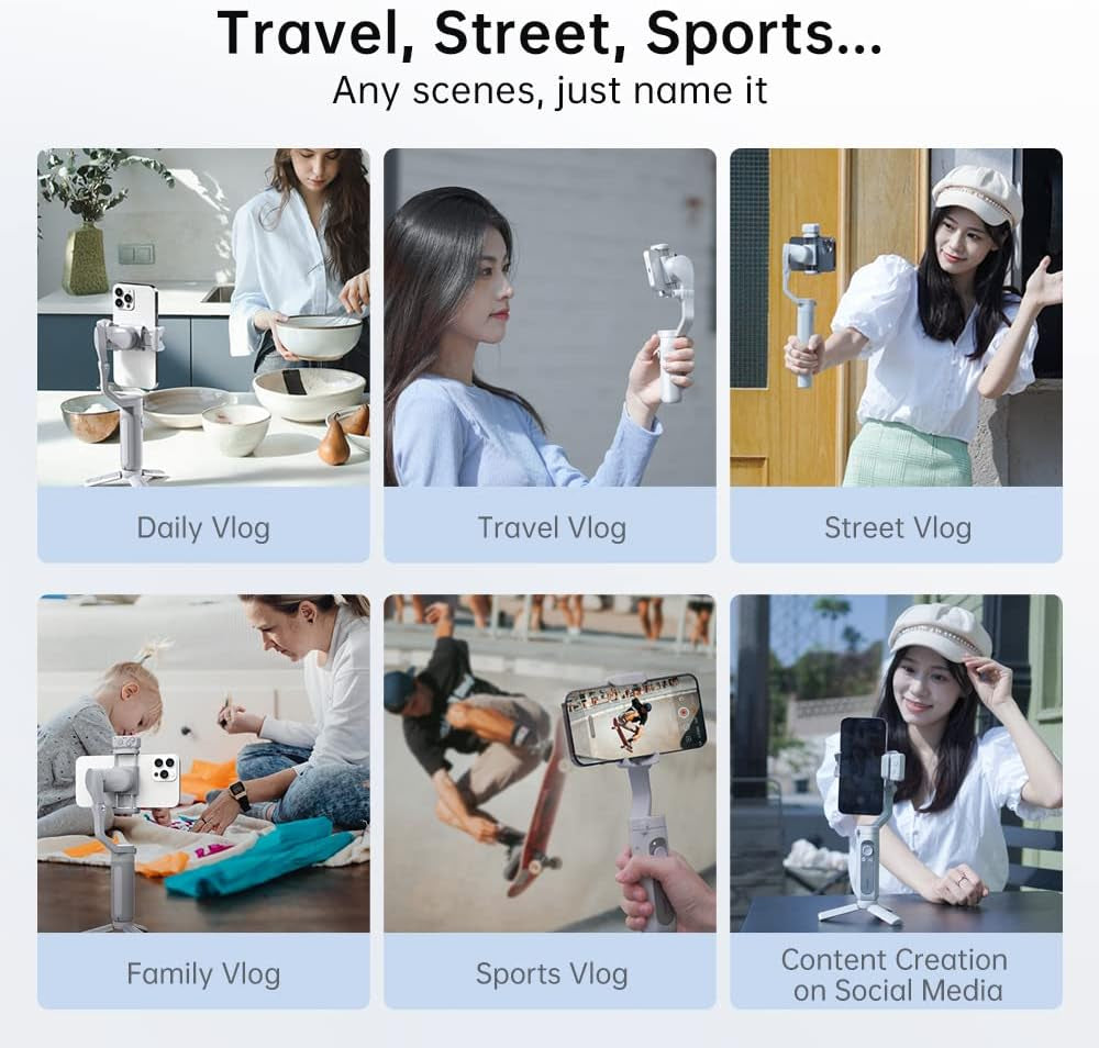 Hohem Isteady XE Gimbal Stabilizer for Smartphone,3-Axis Phone Stabilizers with Tripod for Video Recording 280G Load Capacity Replacement for Iphone 14 Pro/13/12/11 with Fill Light  hohem   