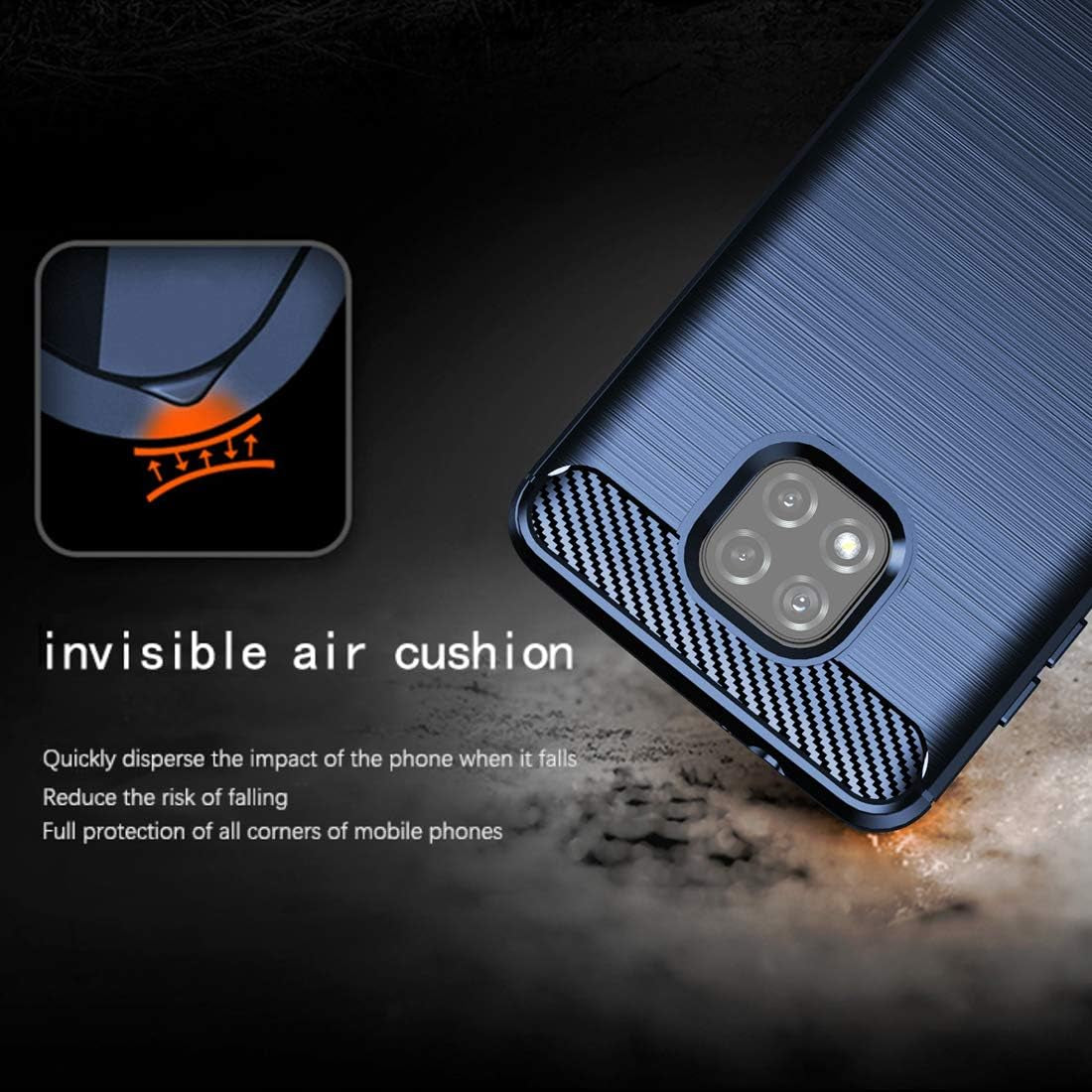 Osophter for Moto G Power 2021 Case Shock-Absorption Flexible TPU Rubber Protective Cell Phone Cover for Motorola Moto G Power 2021(Navy Blue)  Osophter   