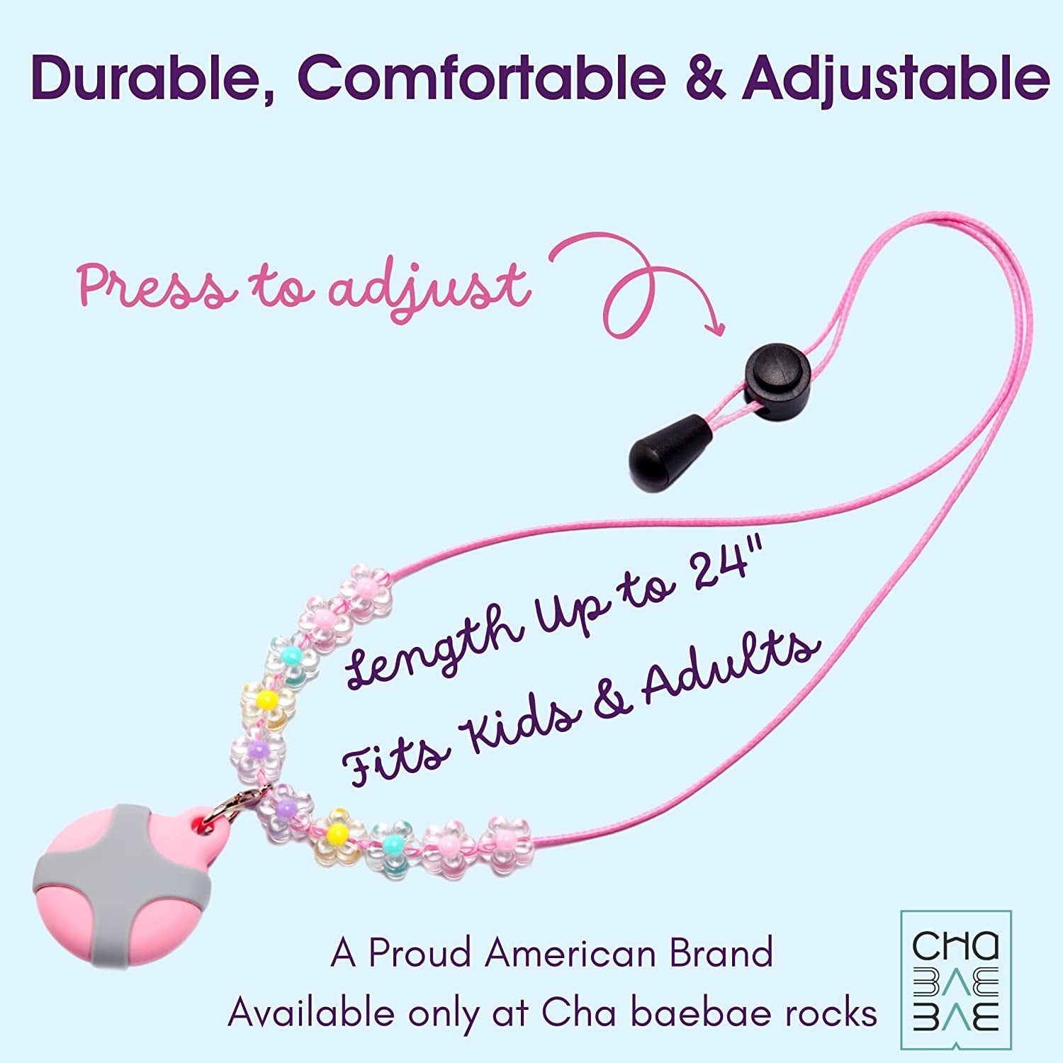 CHABAEBAE Airtag Holder for Kids Airtag Necklace Kids & Adults, Airtag Kids Hidden | Adjustable Air Tag Necklace Kids, Adults | Waterproof Airtag Case (Blossom)  CHABAEBAE   