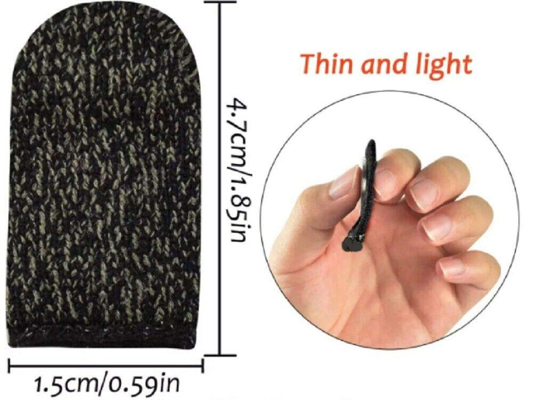 5 Pairs Screen Gaming Finger Sleeve Game Controller Mobile Sweatproof Gloves for Touchscreen Smartphone Games Pubg/Knives Out/Rules of Survival - Cell Phone Gaming Finger Sleeves  Gabhead   