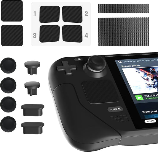 GLDRAM 16 in 1 Protective Dust-Proof Kit for Steam Deck, Dust Filter Cover, Dust Plug, Touch Pad Sticker, Button Protection Sticker, Rocker Cap  GLDRAM   
