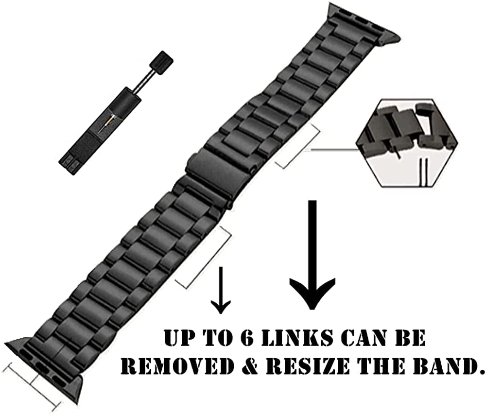Sappheiros Compatible with Apple Watch Band 42Mm 44Mm 40Mm 38Mm Solid Stainless Steel Wristband Replacement for Iwatch Strap Series 6/5/4/3/2/1/SE for Men and Women  Sappheiros   