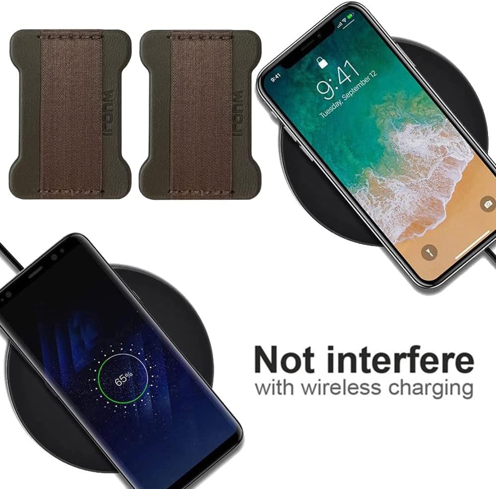 WUOJI - Finger Strap Phone Holder - Ultra Thin Anti-Slip Universal Cell Phone Grips Band Holder for Back of Phone - 2Pack(Gray)  WUOJI   