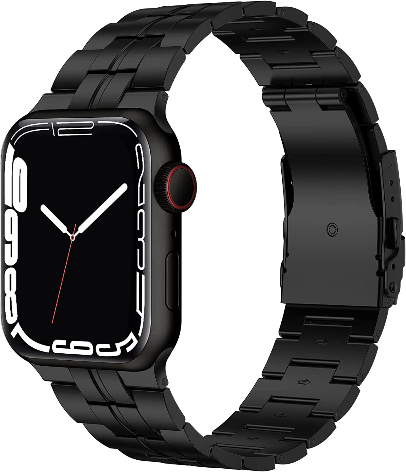 Baozai Titanium Band Compatible with Apple Watch Band 49Mm 45Mm 44Mm 42Mm, Titanium Sports Band for Apple Watch Ultra Series 8/7/6/5/4/3/2/1/SE Men  baozai Black 41mm/40mm/38mm 