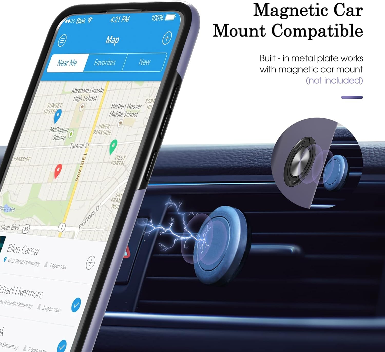 Compatible with Samsung Galaxy S22 plus Case, S22 plus Case with HD Screen Protector with Slide Camera Cover, 360°Rotation Ring Kickstand [Military Grade] Case for Galaxy S22+/S22 plus （Blue  Gritup   