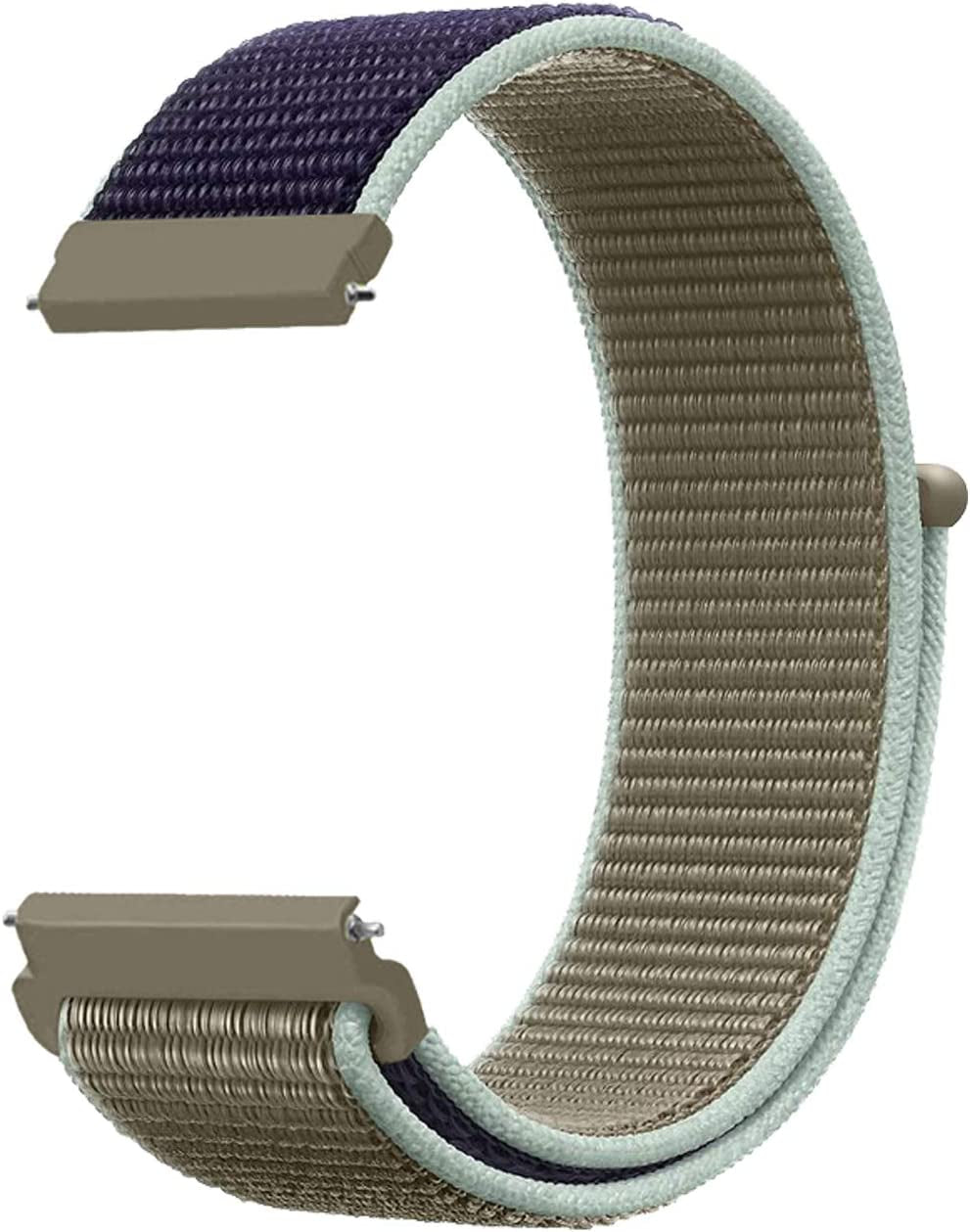 Morsey 22Mm Soft Nylon Watch Bands Compatible for Samsung Galaxy Watch 46Mm/Watch 3 45Mm/Gear S3 Frontier/Classic, Sport Strap Wristband Replacement Bracelet for Women Men (Black)  Morsey Khaki  