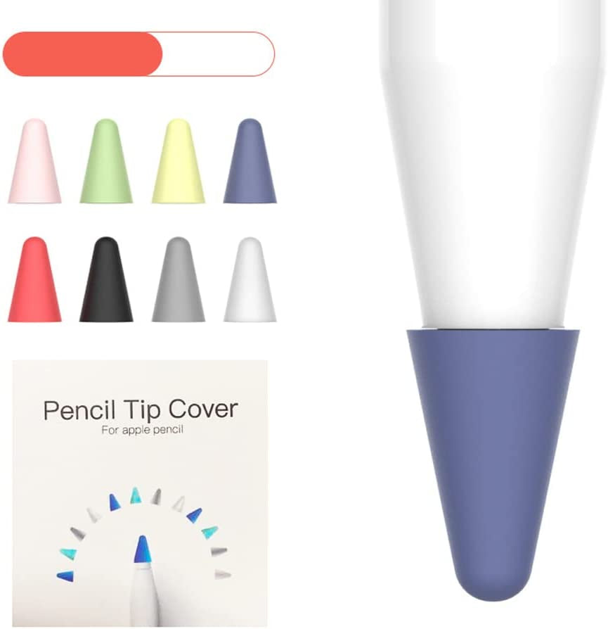 8 Pack Silicone Nibs Covers for Apple Pencil 1St and 2Nd Generation,Ultra Thin Protective Tips Cap Noiseless Writing for Apple Pencil  Xuanguo   