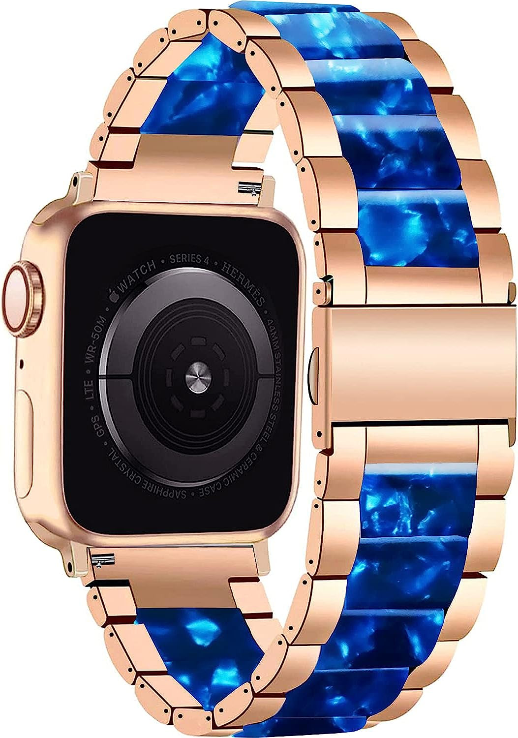 NYENEIL Compatible with Apple Watch Band 38Mm 40Mm 41Mm 42Mm 44Mm 45Mm Ultra 49Mm for Iwatch SE Lightweight Resin Wristband Bracelet Strap Series 8 7 6 5 4 3 2 1 Mens Womens  NYENEIL blue 42MM/44MM/45MM/49MM 