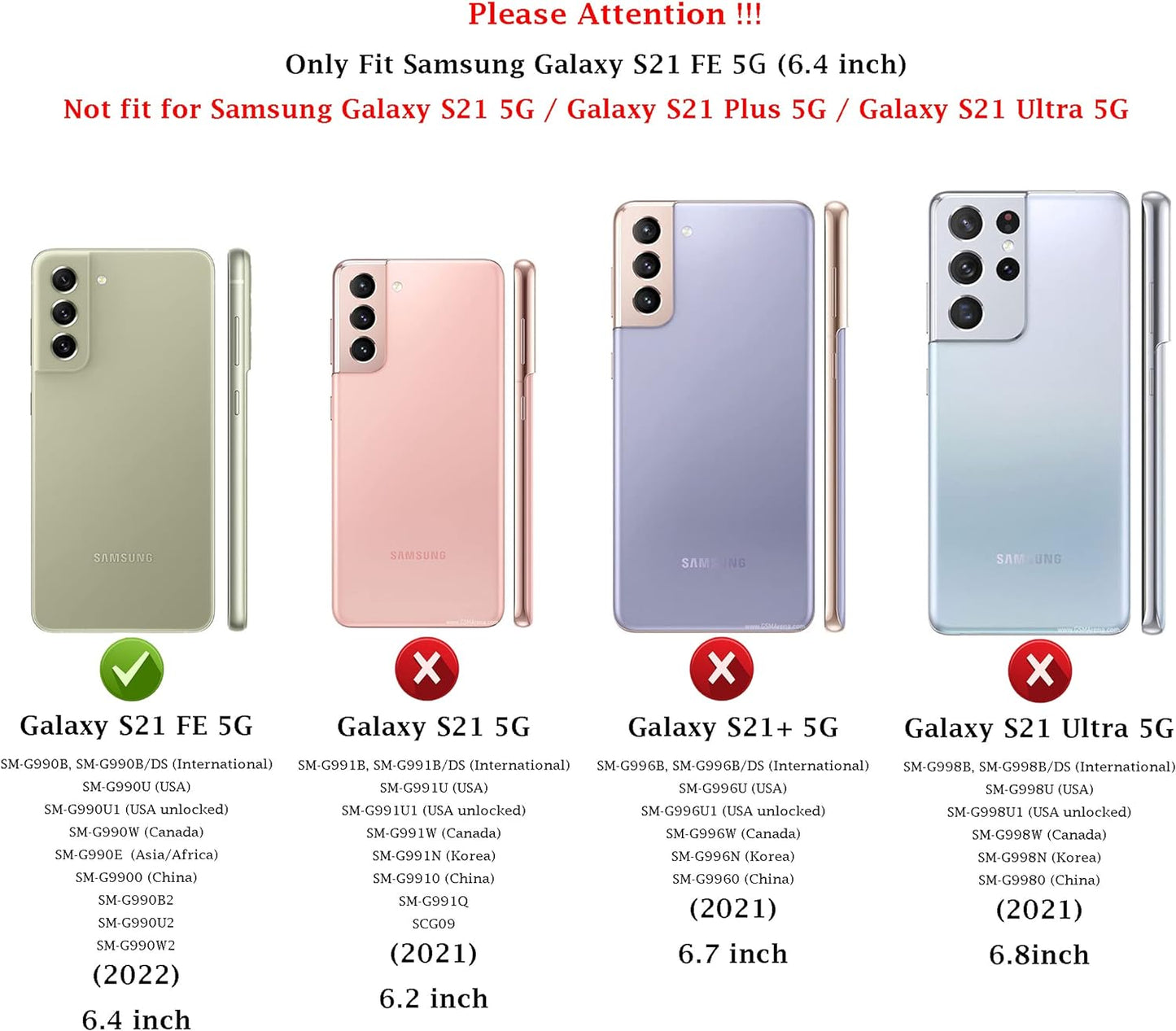 For Samsung Galaxy S21 FE 5G Case with Camera Lens Cover HD Screen Protector, Military-Grade Drop Tested Magnetic Ring Holder Kickstand Protective Phone Case for Samsung Galaxy S21 FE 5G (Dark Green)  JINZHI Inc   