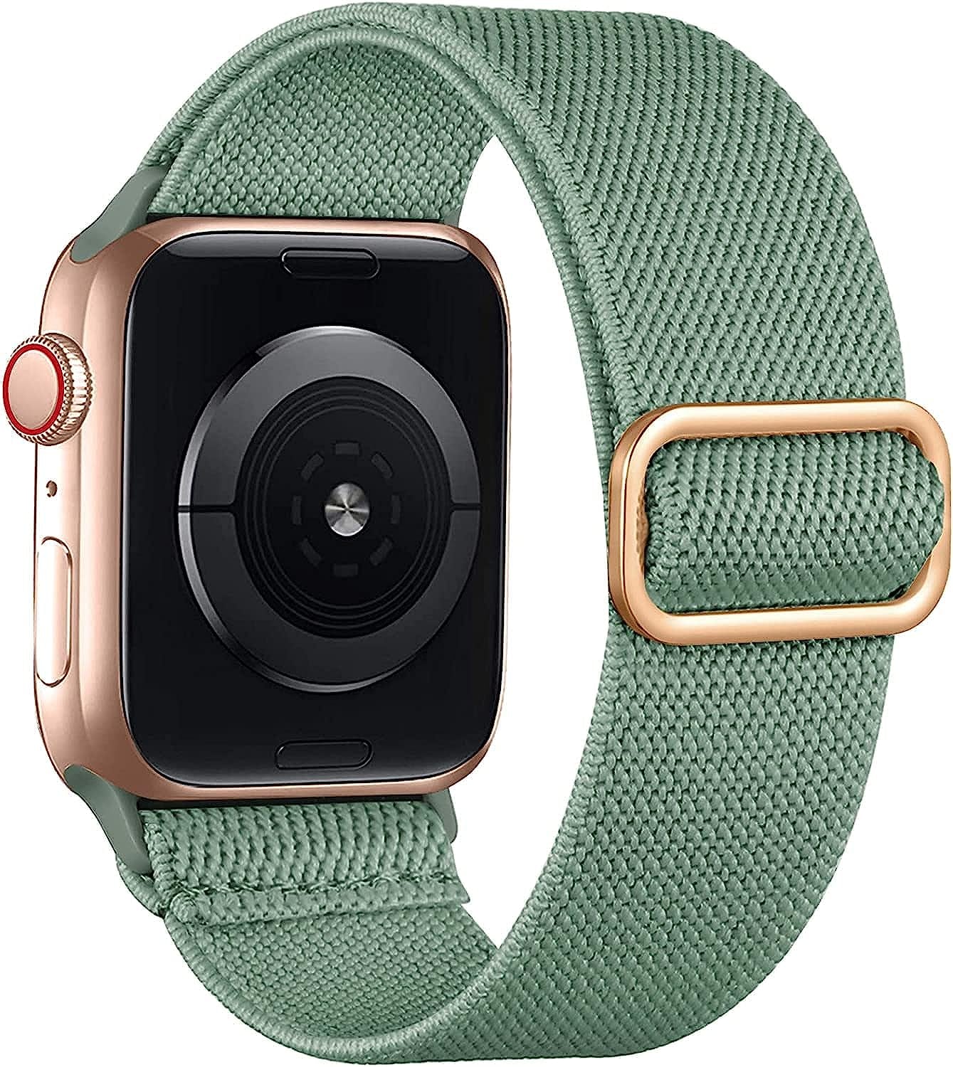 Lerobo Elastic Bands Compatible with Apple Watch Bands 44Mm 42Mm 38Mm 40Mm,Stretchy Solo Loop Soft Nylon Strap Replacement Band for Iwatch/Apple Watch SE Series 6,Series 3,Series 5 4 3 2 1 Women Men  PJStore-US PineGreen 42mm/44mm/45mm/49mm 