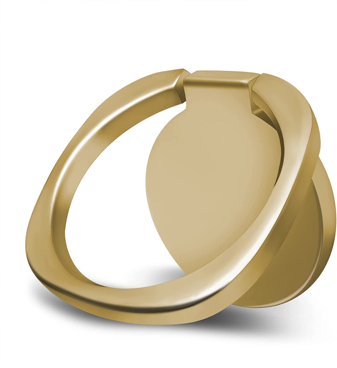 Naiadiy Zinc Alloy Cell Phone Ring Holder Finger Ring Stand, 360 Degree Rotation Kickstand Grip Holder (Square/Gold)  Naiadiy   