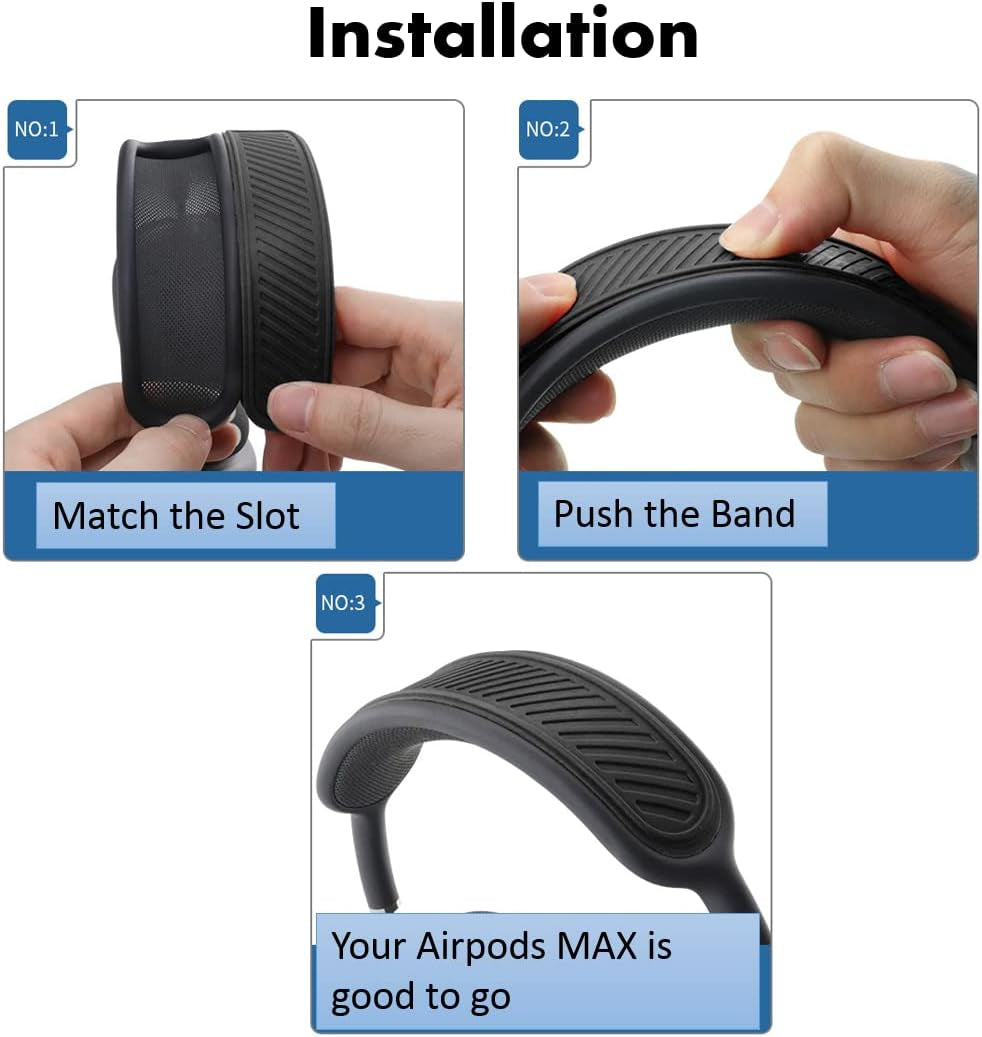 Zotech Headband Cover for Airpods Max Headphones Washable Anti-Scratch Ear Cups Cover Skin Protection and Headband Cover for Airpods Max (Black)  Zotech   