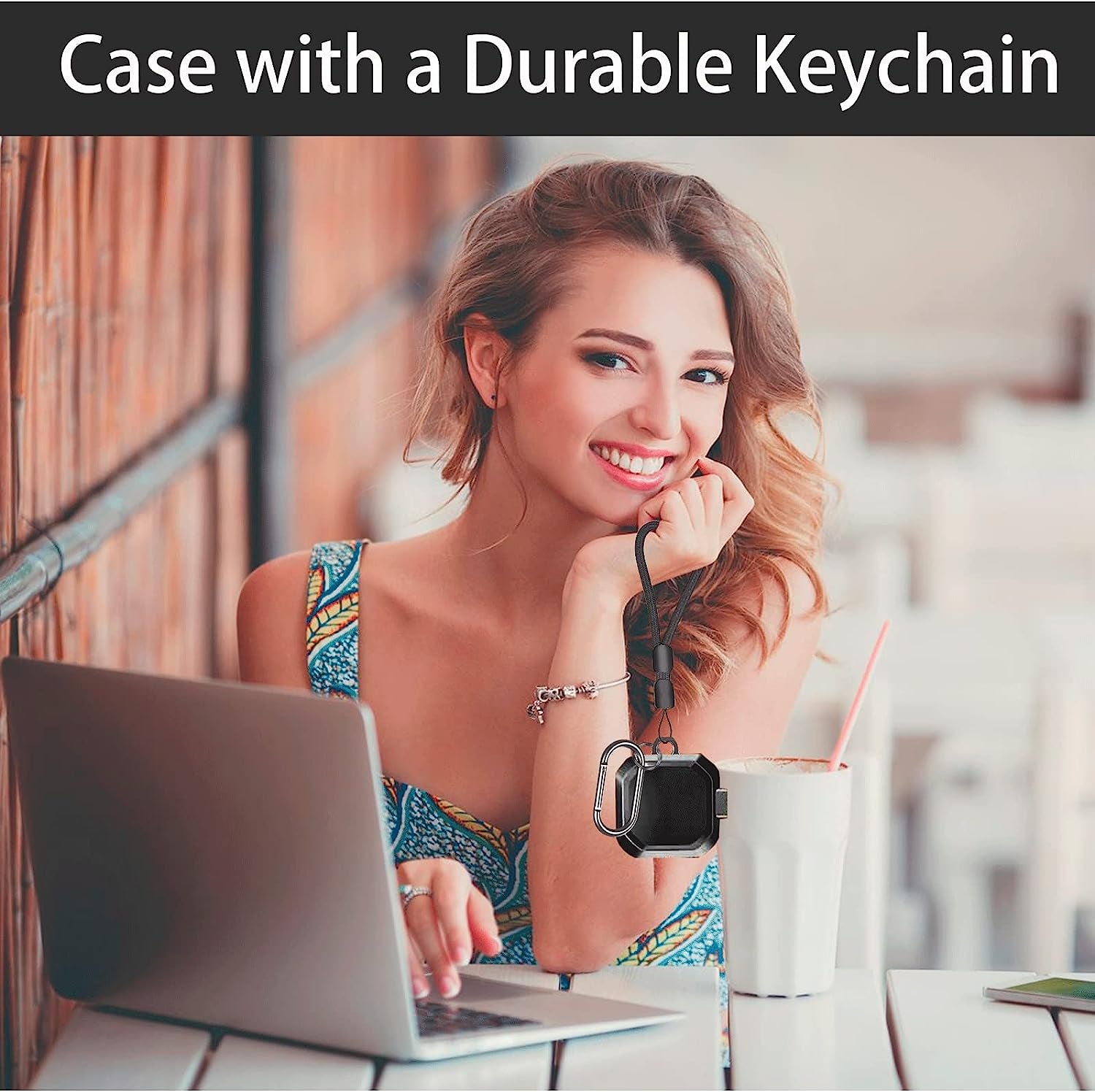 Locking Case Compatible with Samsung Galaxy Buds 2 / Galaxy Buds Pro 2/ Galaxy Buds Pro/Galaxy Buds Live, Galaxy Buds Case with Lock, Keychain and Strap/Lanyard, Galaxy Buds2 Case Cover (Black)  ULITIQ   