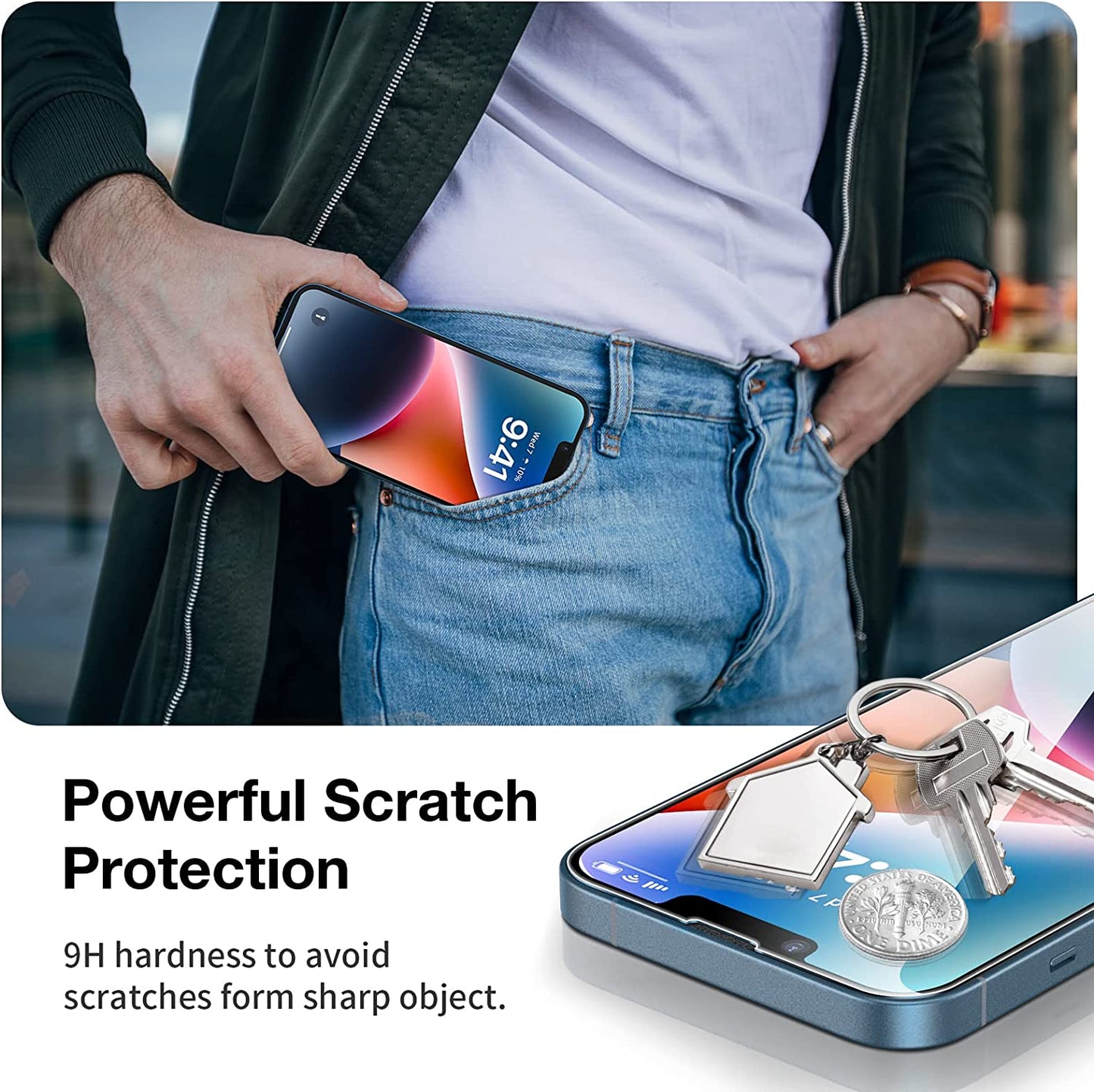 EGV [3 Pack Screen Protector Compatible for Iphone 13/Iphone 13 Pro/Iphone 14 6.1-Inch, HD Clear 9H Tempered Glass, Case Friendly, Alignment Frame Easy Installation, Bubble Free  EGV   